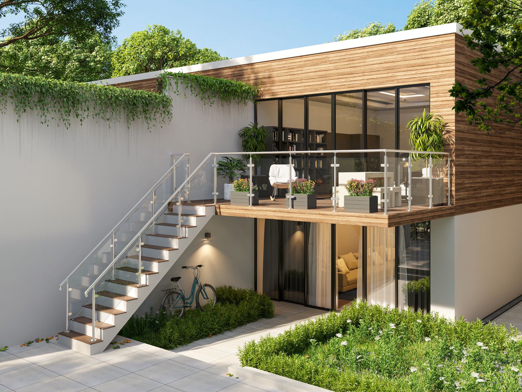 1 Balustrade r fortitude traditional with lighting