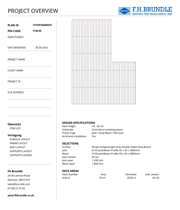 DeckPlanner Plan Output fh brundle deck planning tool