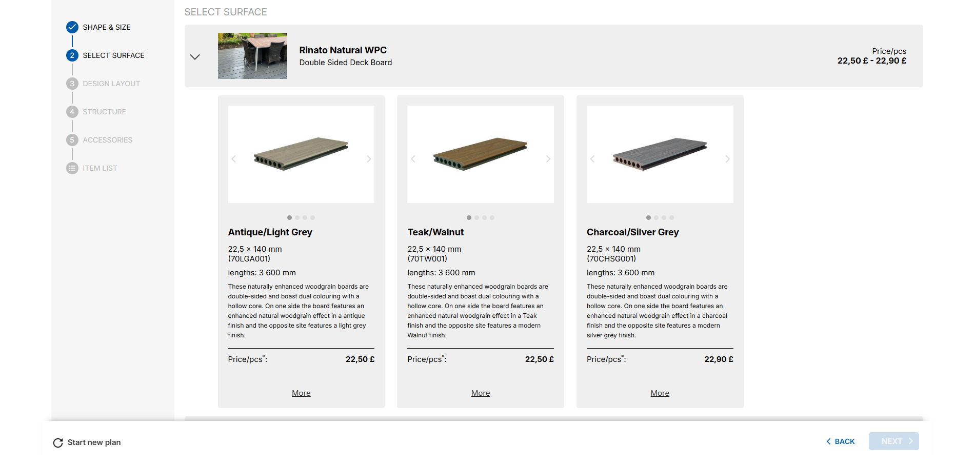 surface select