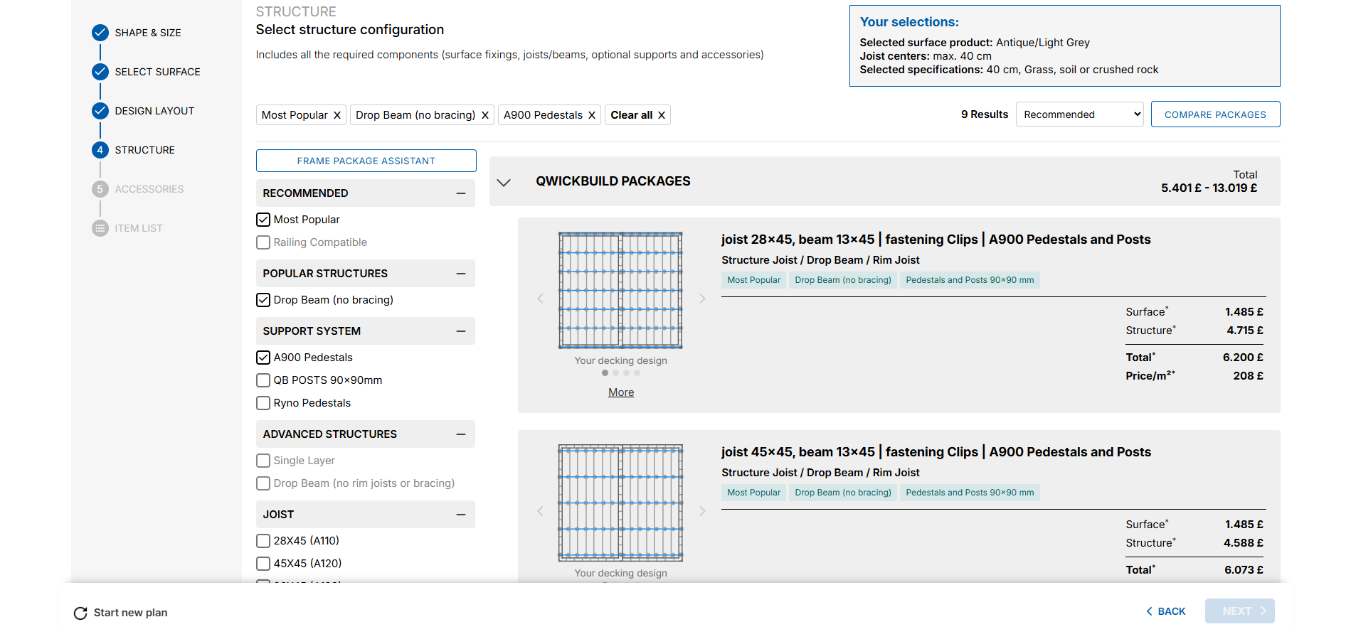 substructure select