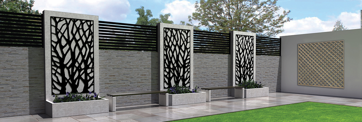 Marano integrated laser-cut screens for fencing fh brundle designer fence screens