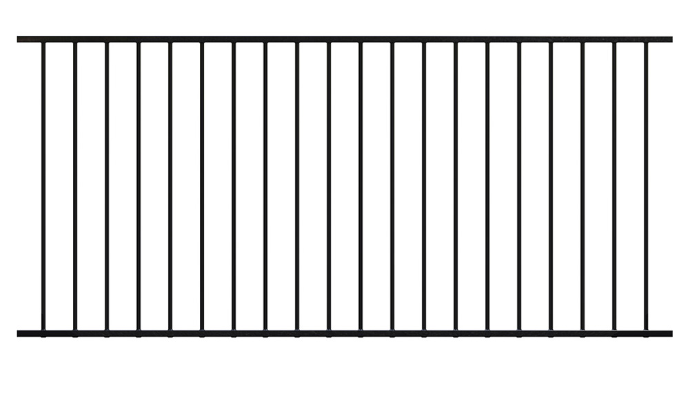 Mrano Simplicity - Railing Panel 2400mm wide x 900mm high 16mm Diameter Bars - Powder Coated Black