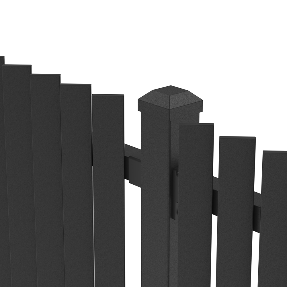 Marano Railings Blade 90, Aluminium, black sand, concrete-in fh brundle