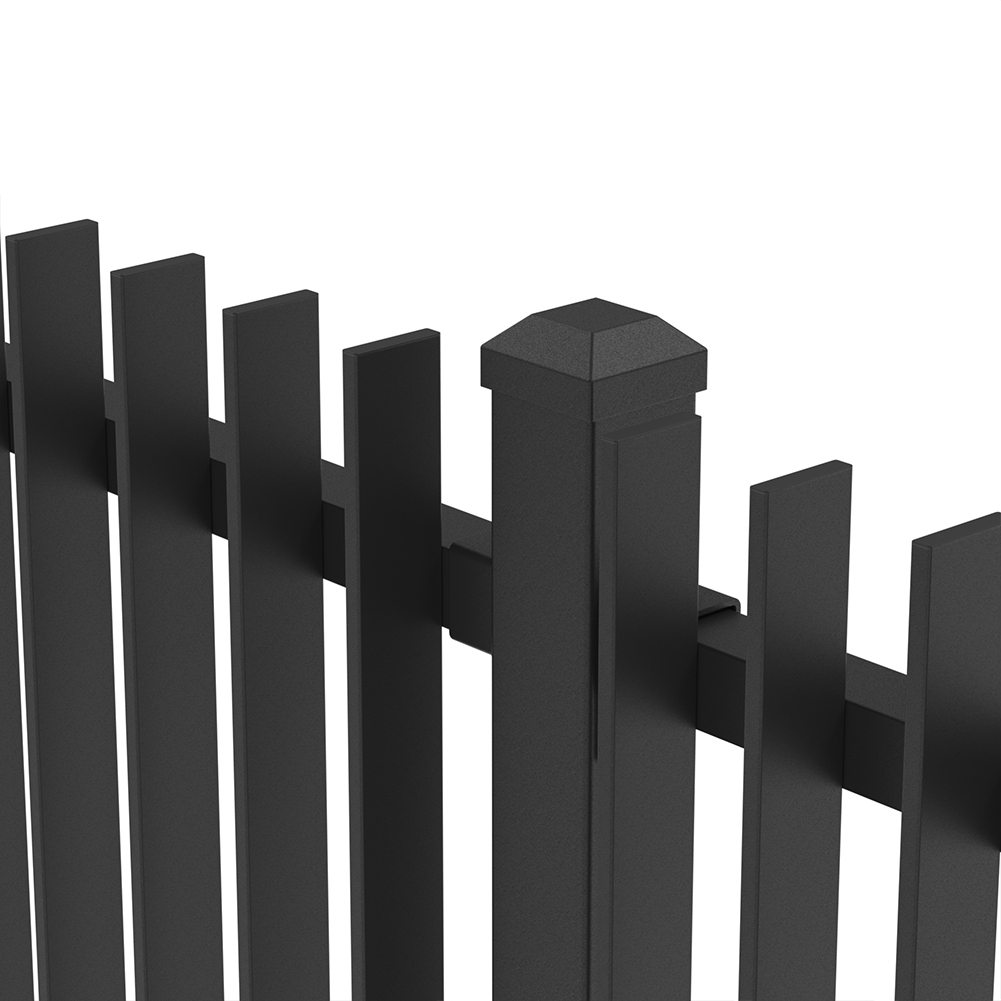 Marano Railings Blade 90, Aluminium, black sand, concrete-in fh brundle