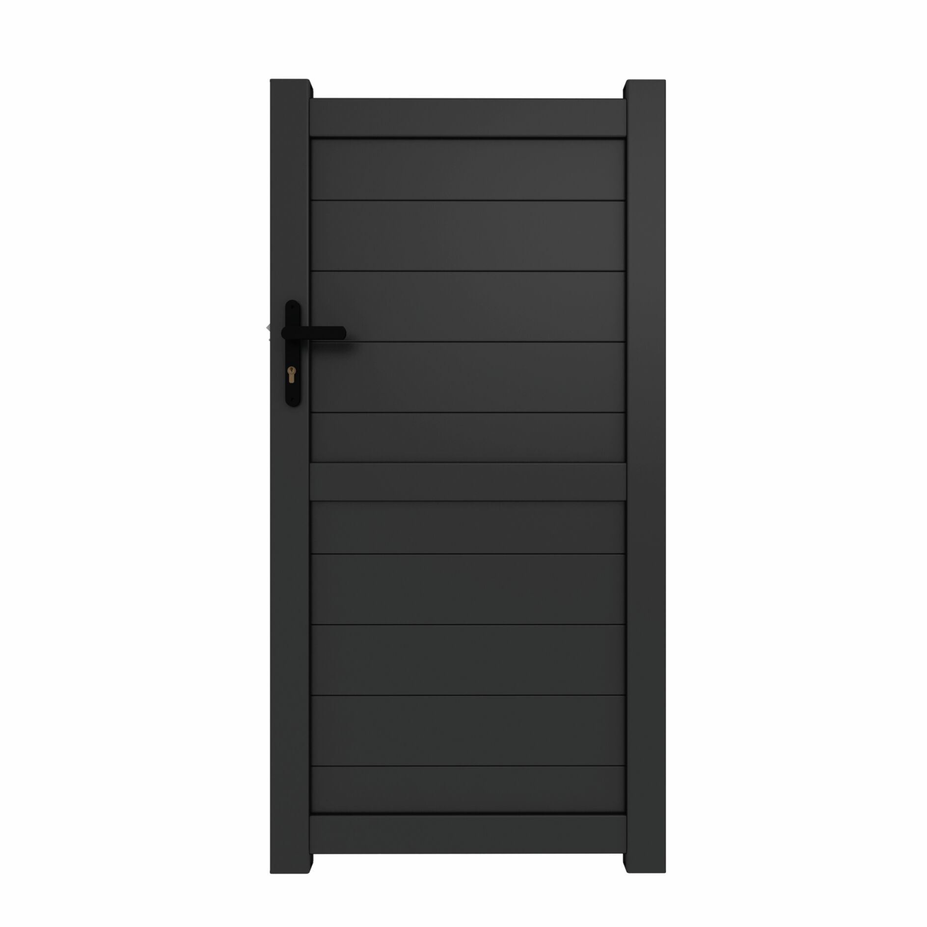 aluminium ready-made gate anthracite horizontal aluminium ready-made gate black horizontal