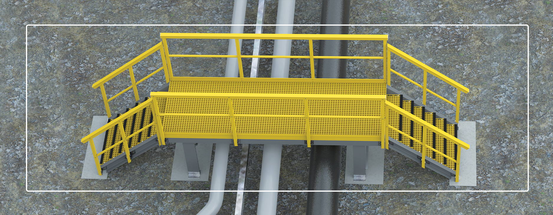 fh brundle modular GRP square handrail system
