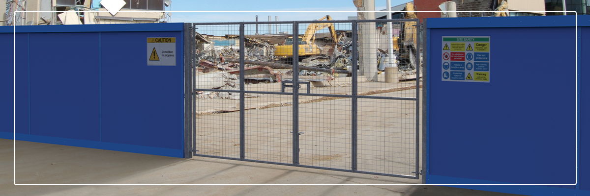 Main Header Banner fh brundle site and vehicle access gate and construction barriers