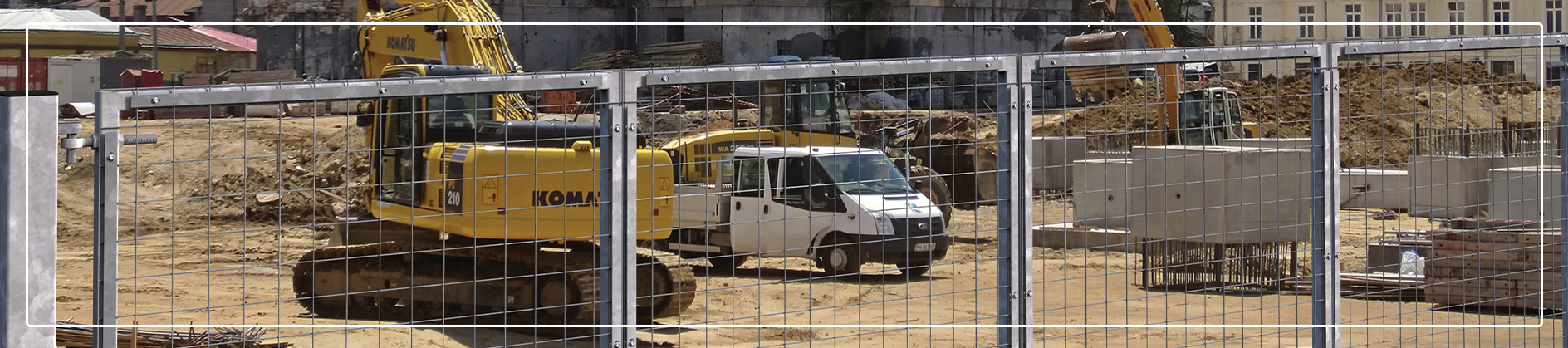 Strip fh brundle site and vehicle access gate and construction barriers