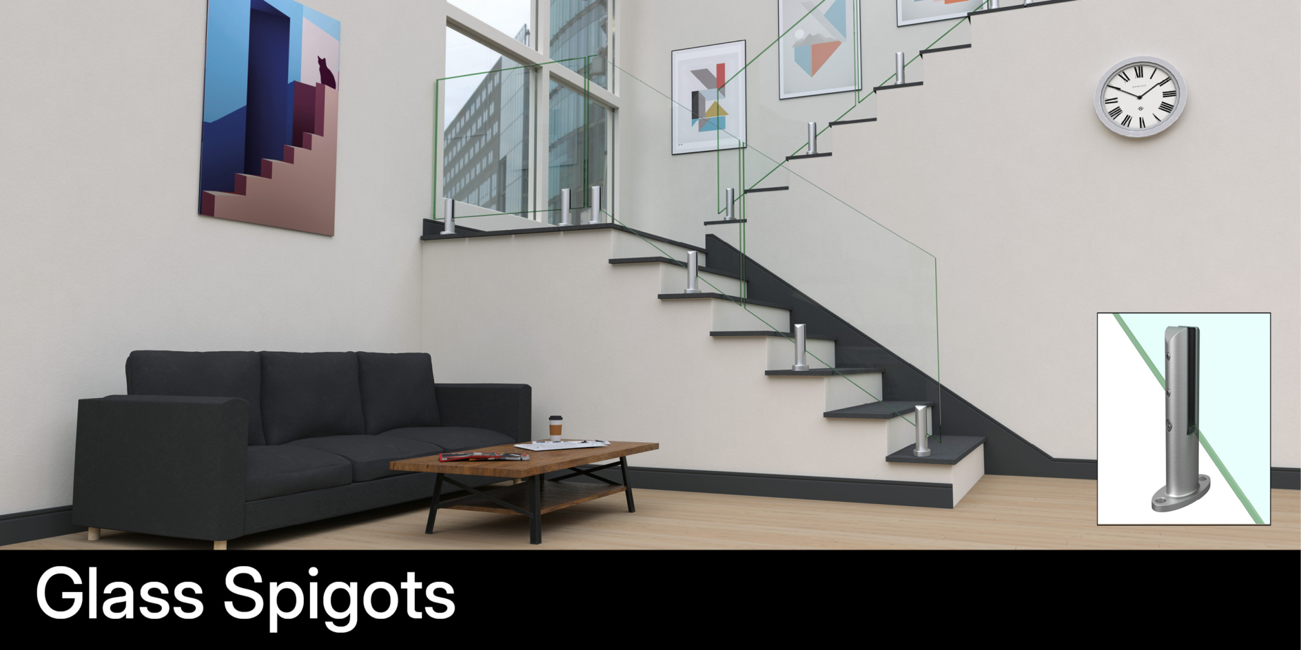 glass spigots frameless glass balustrade system fh brundle
