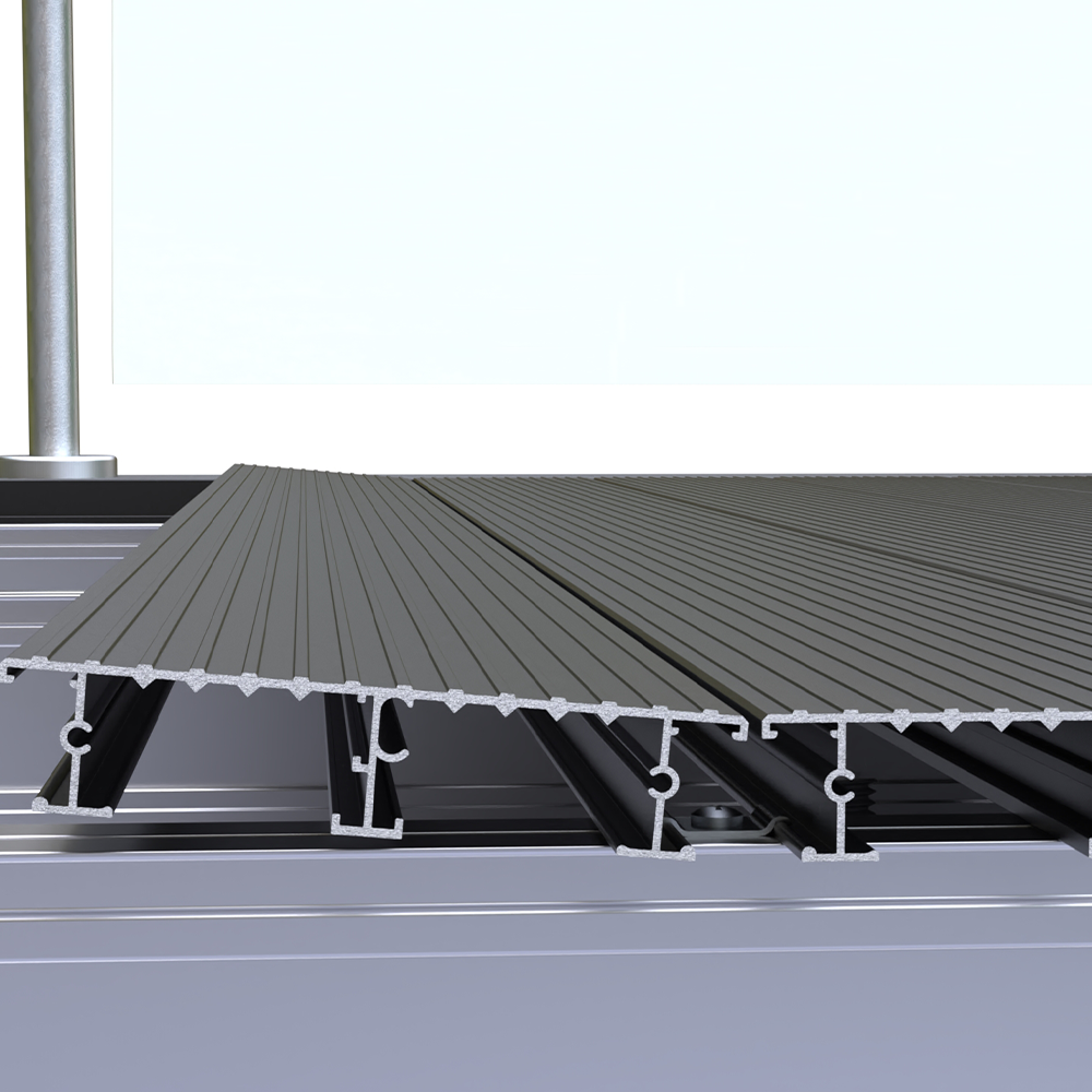 aluminium decking boards synergised original from fh brundle