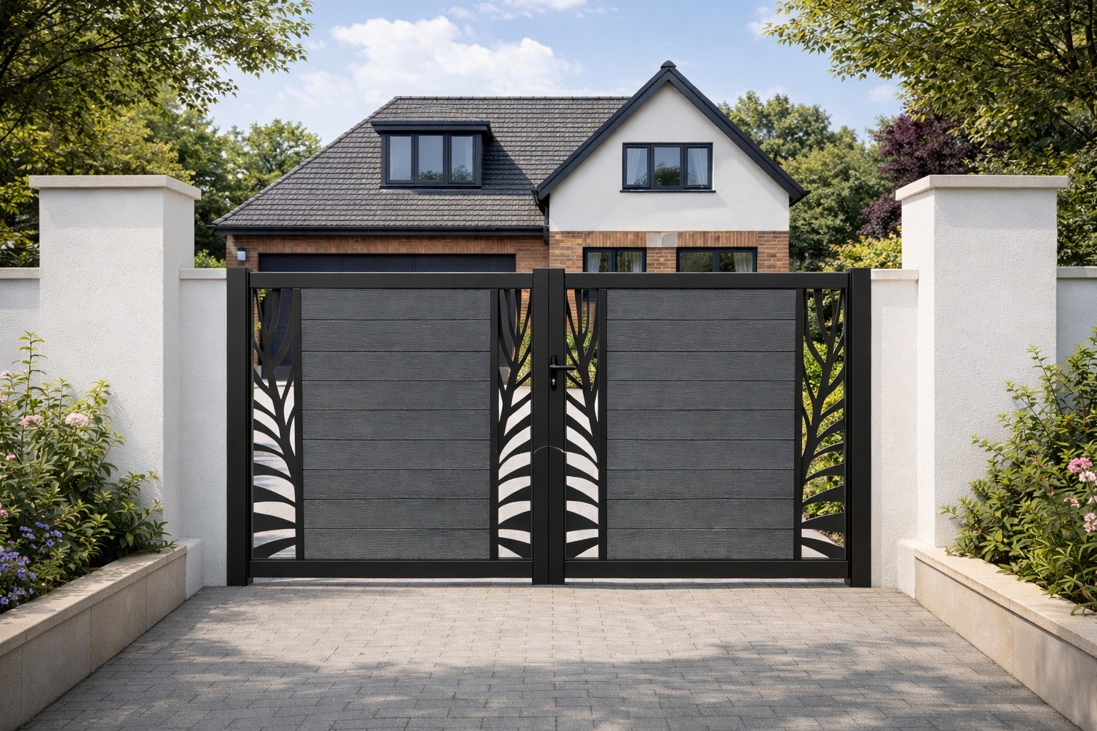Driveway Gate With Screen