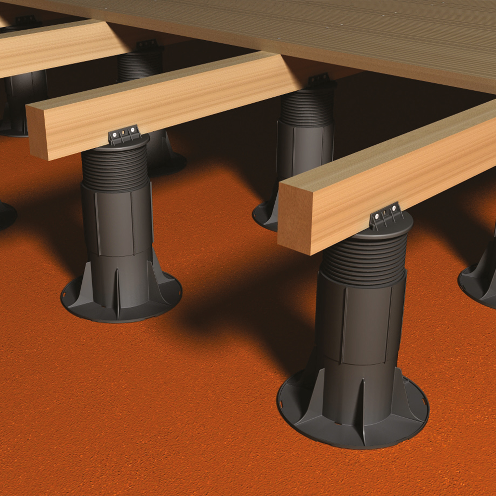 Rynodeck adjustable decking pedestals & cradles from fh brundle
