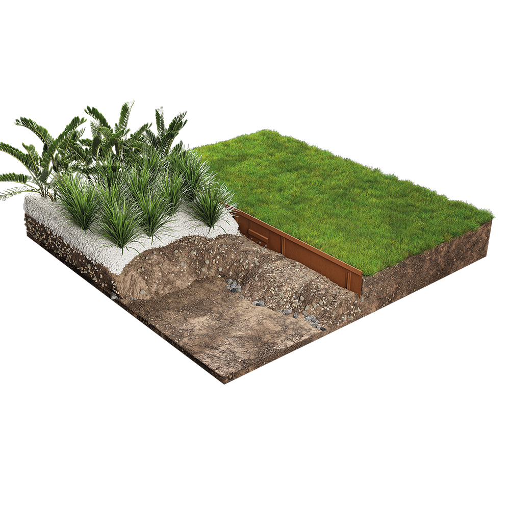 straightcurve rigid modular garden edging from fh brundle weathering steel
