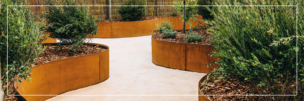Main Header Banner straightcurve raised garden beds fh brundle weathering steel
