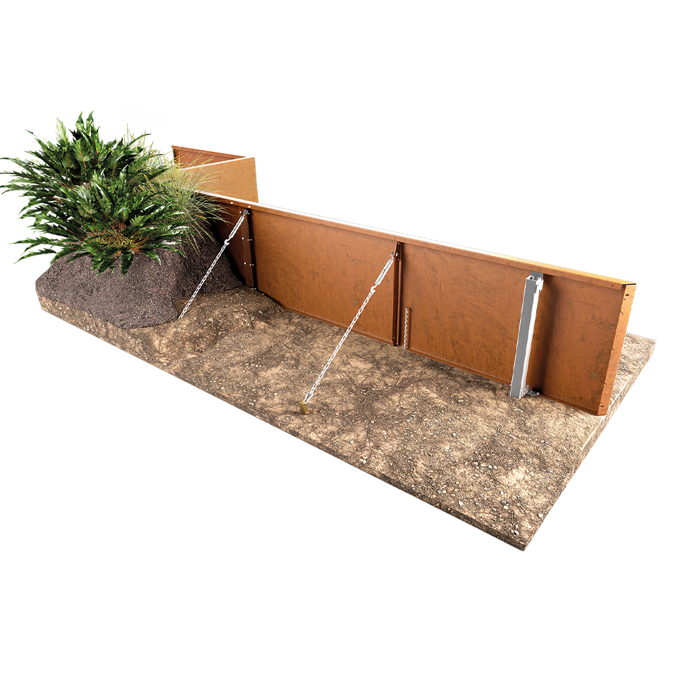 straightcurve zero-flex raised garden beds from fh brundle weathering steel