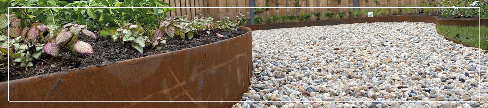 Strip straightcurve raised garden beds fh brundle weathering steel