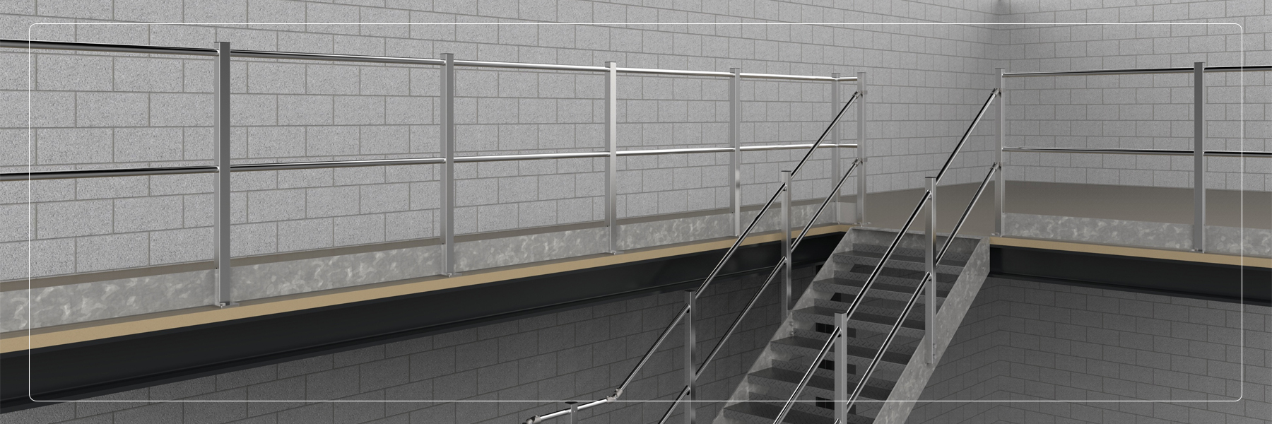 banner-mezzanine-handrail mezzanine handrail fh brundle