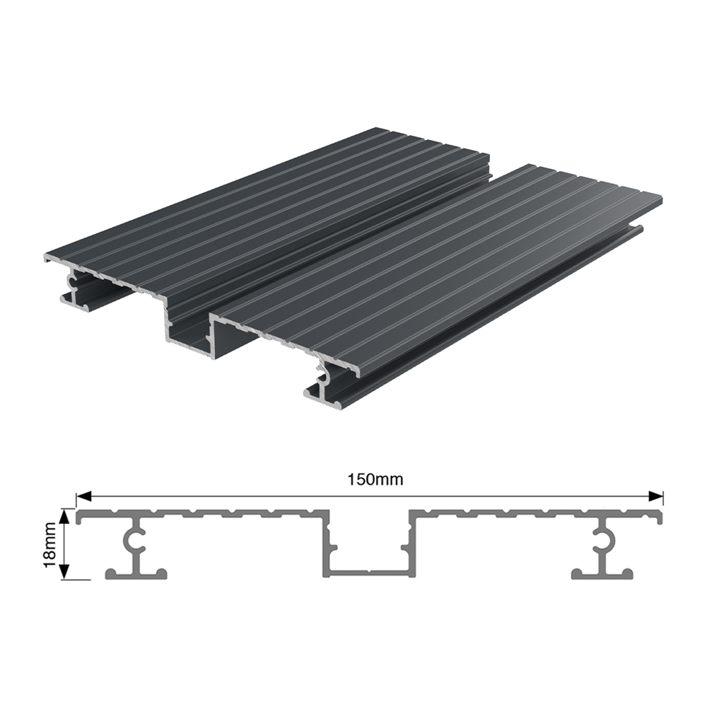18mm balcony board synergised aluminium from fh brundle Anthracite