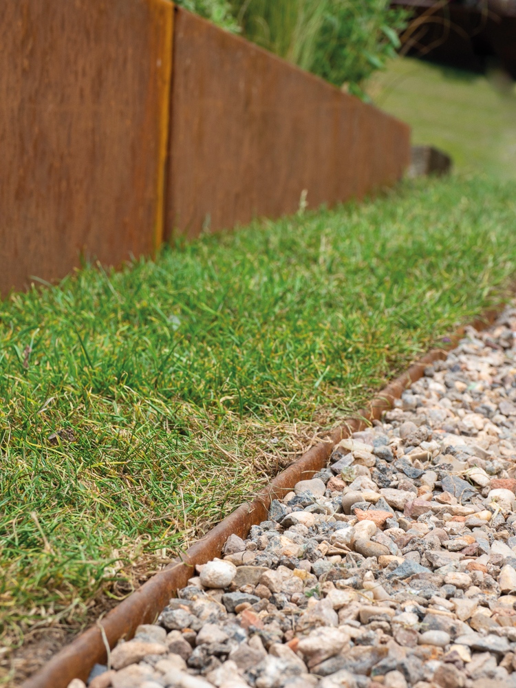straightcurve zero flex steel garden edging for landscaping