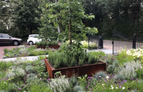Straightcurve weathering steel planter box fh brundle